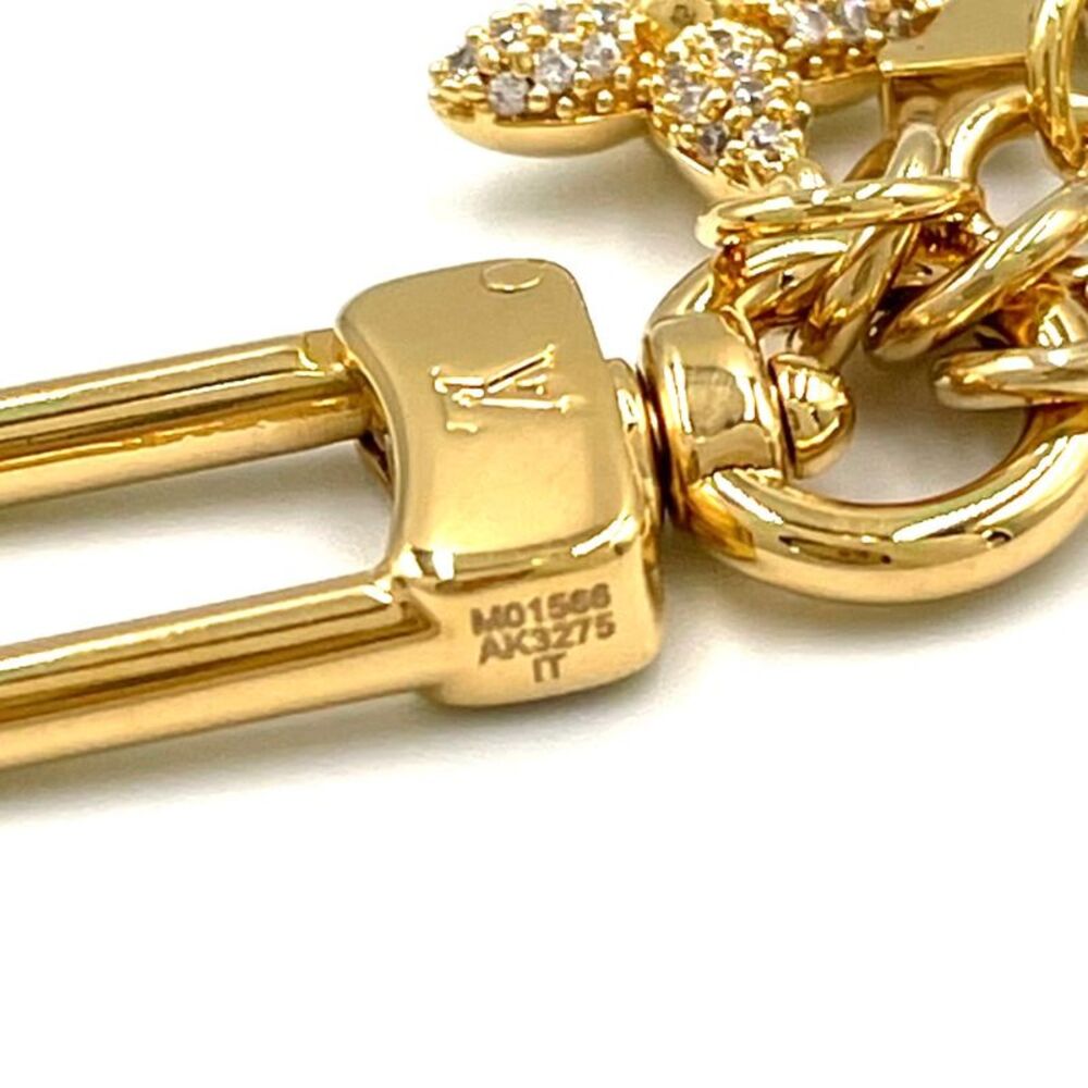Louis Vuitton Micro LV Charm Key Ring Gold - Picture 3 of 8